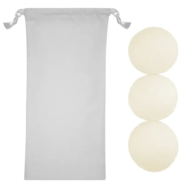 Set of 3 wool dryer balls in a drawstring pouch.... from ASI 61125 Hit Promotional Products / Hit®