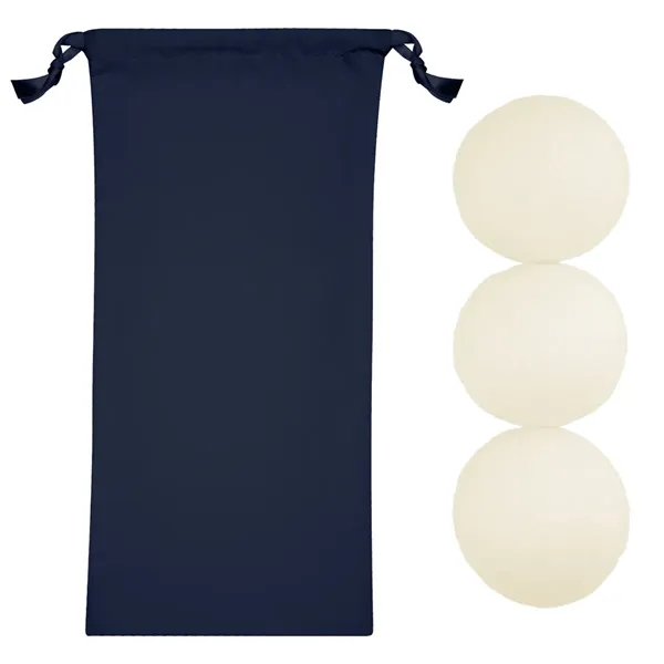 Set of 3 wool dryer balls in a drawstring pouch.... from ASI 61125 Hit Promotional Products / Hit®