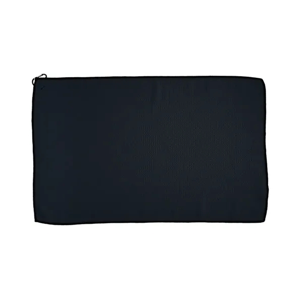 16.5" x 25" recycled polyester golf towel with carabiner attachment.... from ASI 61125 Hit Promotional Products / Hit®