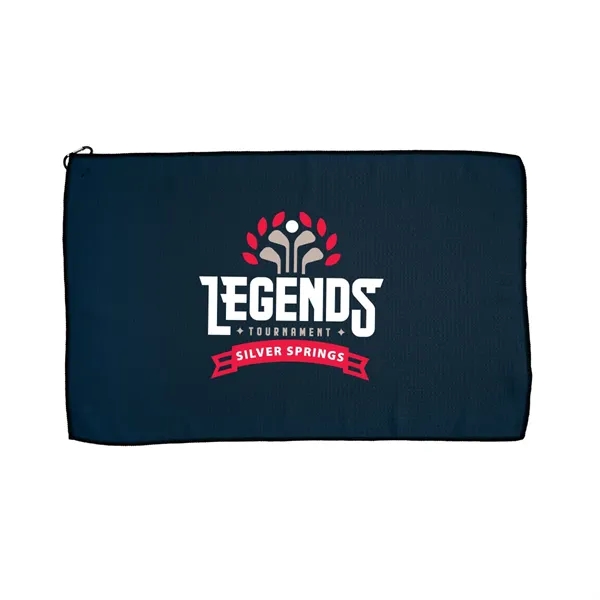 16.5" x 25" recycled polyester golf towel with carabiner attachment.... from ASI 61125 Hit Promotional Products / Hit®