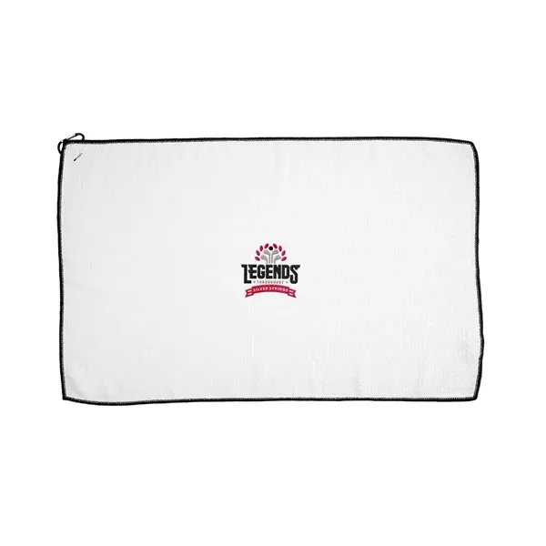 16.5" x 25" recycled polyester golf towel with carabiner attachment.... from ASI 61125 Hit Promotional Products / Hit®