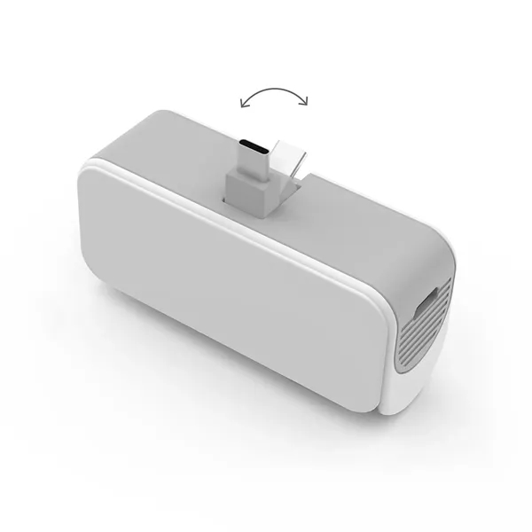 Portable charger with flip-up Type-C connector and 5,000mAh rechargeable battery.... from ASI 61125 Hit Promotional Products / Hit®