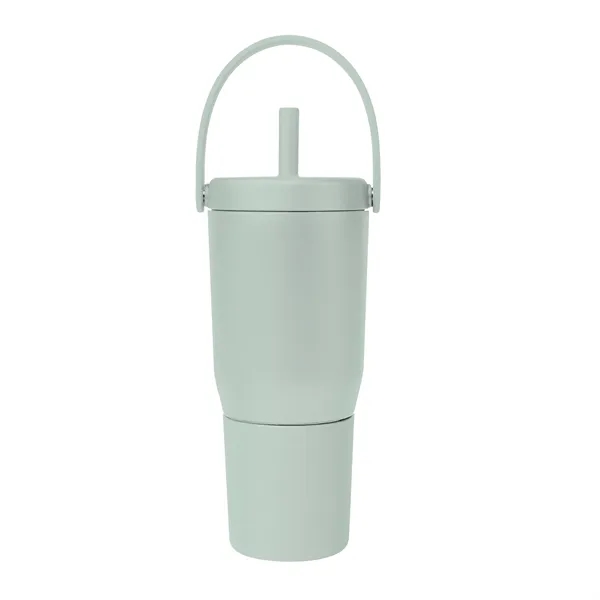 35 oz. powder-coated stainless steel tumbler with straw and carry handle.... from ASI 61125 Hit Promotional Products / Hit®
