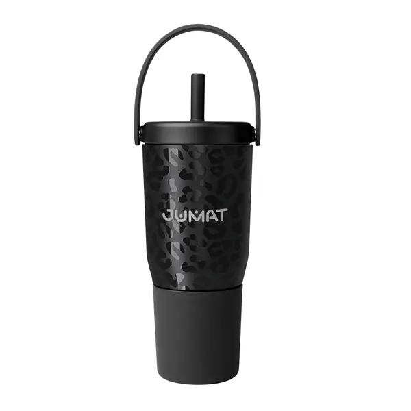 35 oz. powder-coated stainless steel tumbler with straw and carry handle.... from ASI 61125 Hit Promotional Products / Hit®