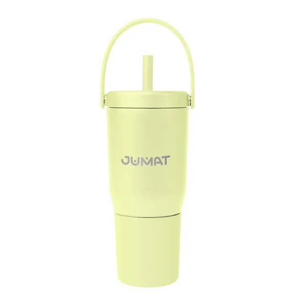 35 oz. powder-coated stainless steel tumbler with straw and carry handle.... from ASI 61125 Hit Promotional Products / Hit®