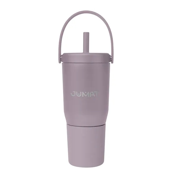 35 oz. powder-coated stainless steel tumbler with straw and carry handle.... from ASI 61125 Hit Promotional Products / Hit®