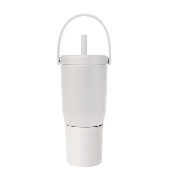 25 oz. stainless steel tumbler with powder-coated finish and straw, lid... from ASI 61125 Hit Promotional Products