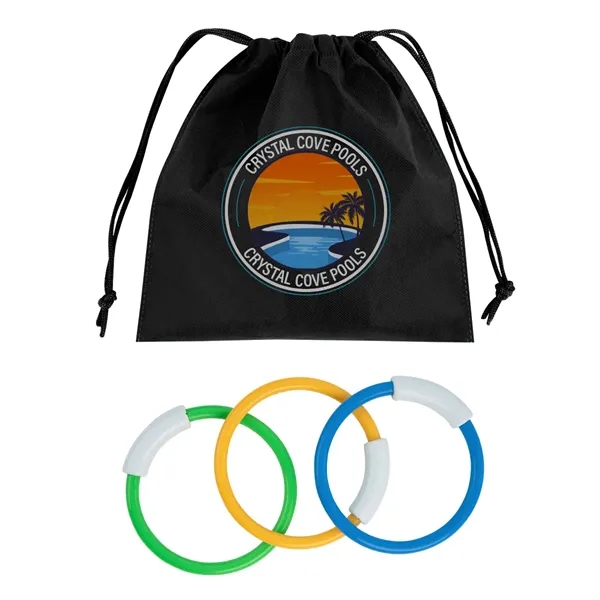3 diving rings with drawstring pouch.... from ASI 61125 Hit Promotional Products / Hit®