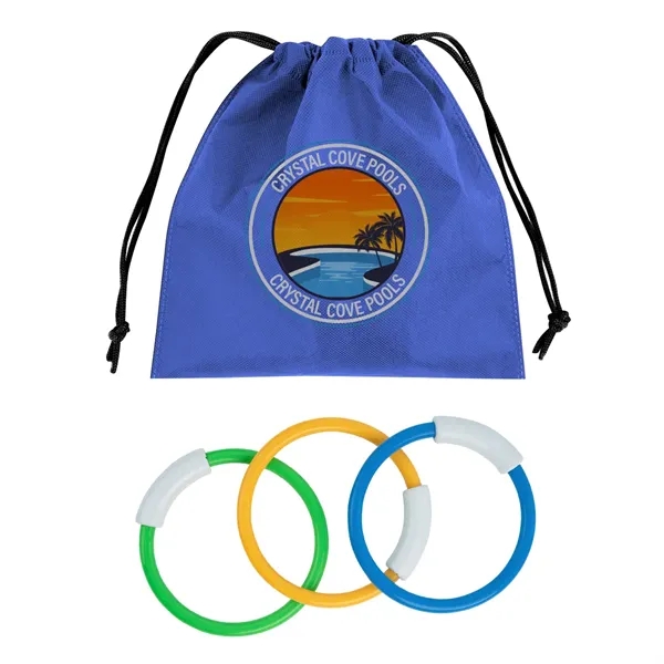 3 diving rings with drawstring pouch.... from ASI 61125 Hit Promotional Products / Hit®