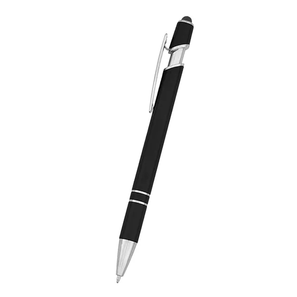 rABS constructed pen with plunger action mechanism, blue ink and stylus... from ASI 61125 Hit Promotional Products / Hit®