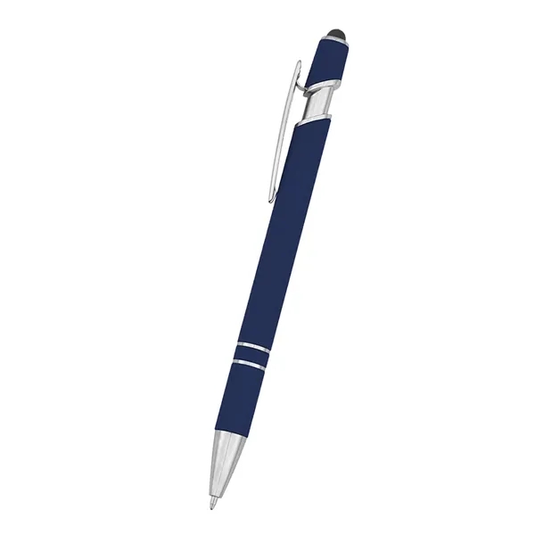 rABS constructed pen with plunger action mechanism, blue ink and stylus... from ASI 61125 Hit Promotional Products / Hit®