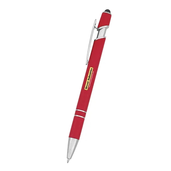 rABS constructed pen with plunger action mechanism, blue ink and stylus... from ASI 61125 Hit Promotional Products / Hit®