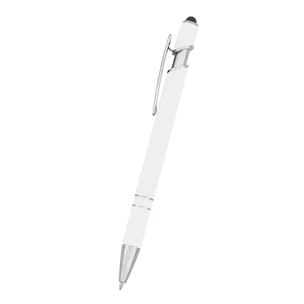 rABS constructed pen with plunger action mechanism, blue ink and stylus... from ASI 61125 Hit Promotional Products / Hit®