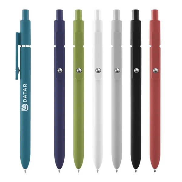 Plunger action rABS pen with smooth rubberized finish.... from ASI 61125 Hit Promotional Products / Hit®