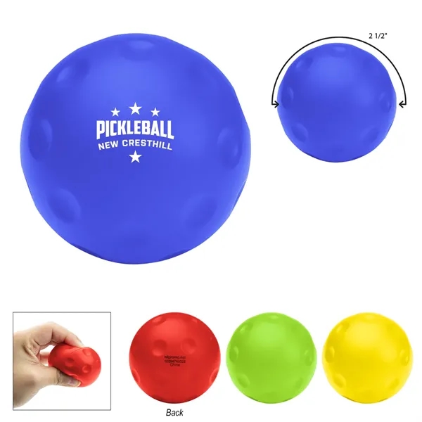 Pickleball stress relief ball made of polyurethane foam.... from ASI 61125 Hit Promotional Products / Hit®
