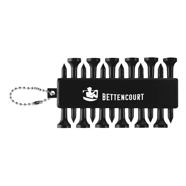 Golf tee set keychain; holds up to 12 tees.... from ASI 61125 Hit Promotional Products / Hit®
