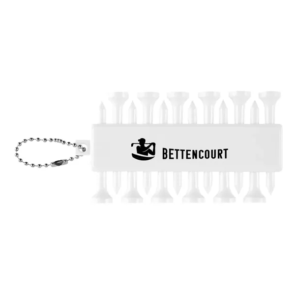 Golf tee set keychain; holds up to 12 tees.... from ASI 61125 Hit Promotional Products / Hit®