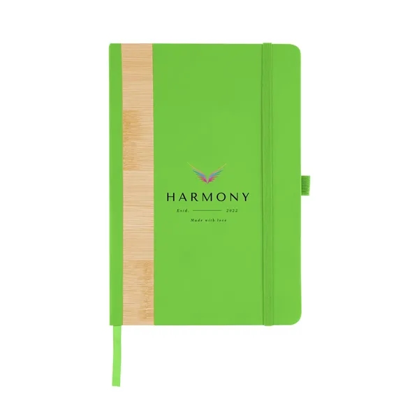 80 page lined journal with recycled PU and bamboo cover, bookmark,... from ASI 61125 Hit Promotional Products / Hit®