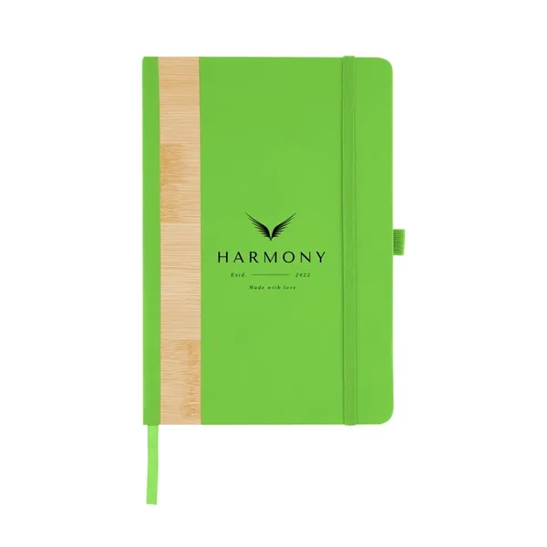 80 page lined journal with recycled PU and bamboo cover, bookmark,... from ASI 61125 Hit Promotional Products / Hit®