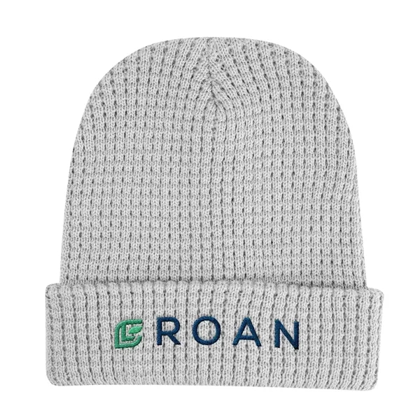 Waffle knit pattern beanie made with rPET materials.... from ASI 61125 Hit Promotional Products / Hit®