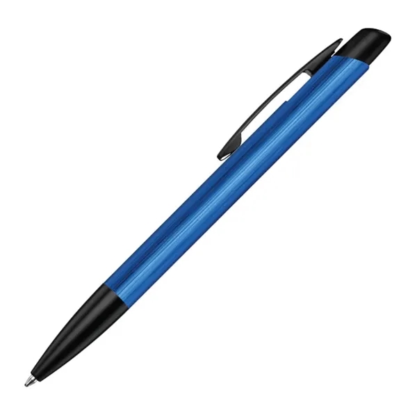Brushed aluminum ballpoint pen with black trim.... from ASI 84592 St Regis Group