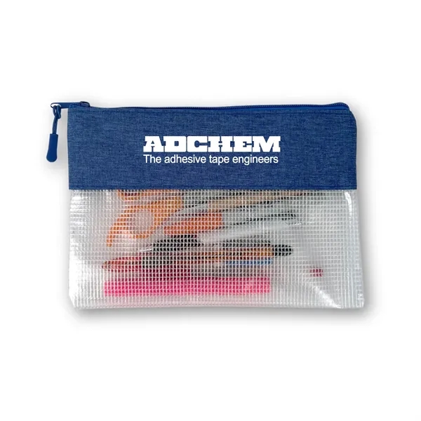 This compact pouch features a clear PVC body with heathered trim... from ASI 34800 Alstar Creations