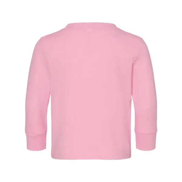 Long sleeve cotton jersey tee for toddlers with rib crew neck... from ASI 84358 S&S Activewear