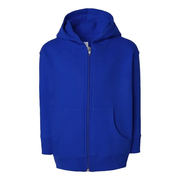 Toddler zip fleece hoodie made of cotton/polyester with double-needle, topstitched, and... from ASI 84358 S&S Activewear