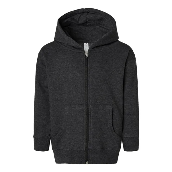 Toddler zip fleece hoodie made of cotton/polyester with double-needle, topstitched, and... from ASI 84358 S&S Activewear