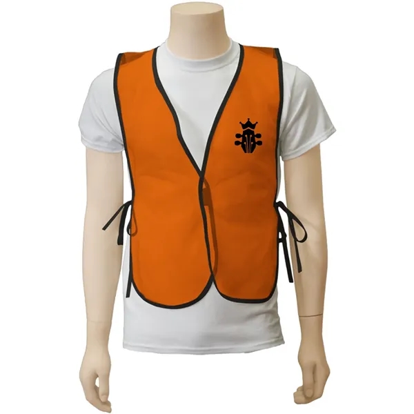No-stripe mesh safety vest with a black binding, a hook-and-loop front,... from ASI 31260 AdCapitol