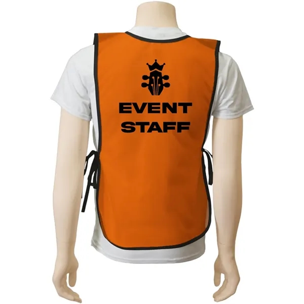 No-stripe mesh safety vest with a black binding, a hook-and-loop front,... from ASI 31260 AdCapitol