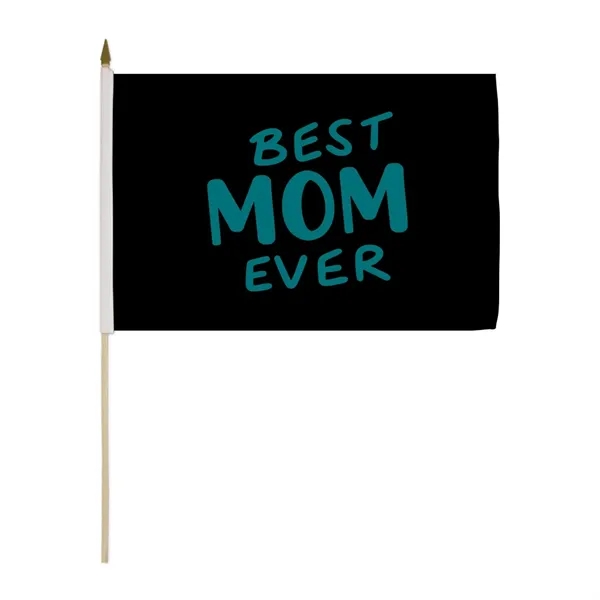 6" x 4" handheld stick flag made of white polyester with... from ASI 31260 AdCapitol