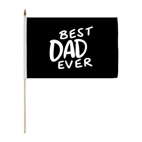 6" x 4" handheld stick flag made of white polyester with... from ASI 31260 AdCapitol