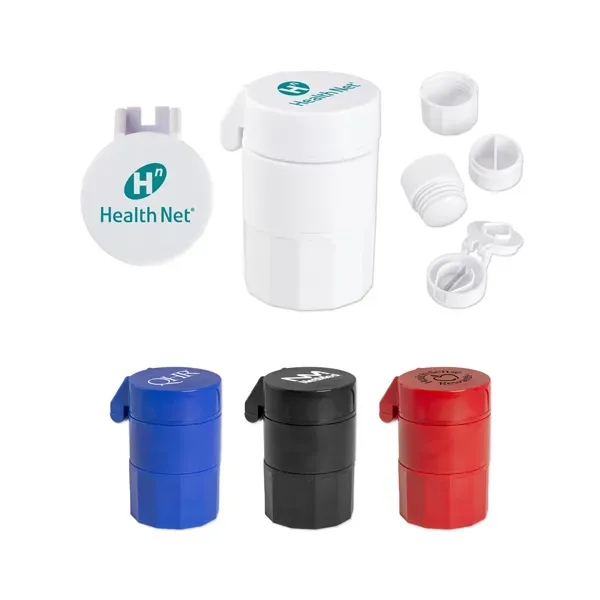 4-in-1 pill holder with a cutter, crusher and cup.... from ASI 98360 WOWLine / WOWLine®