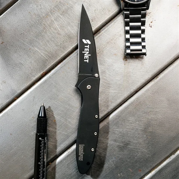 Folding knife with 4" blade and a patented operating system... from ASI 46170 Compass Industries Inc