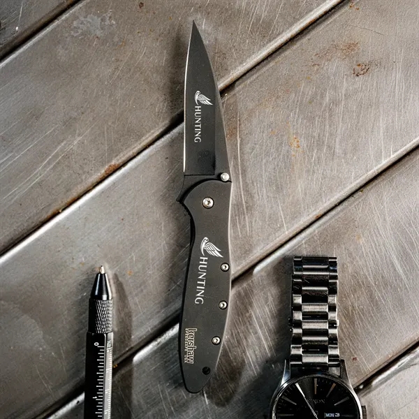 Folding knife with 4" blade and a patented operating system... from ASI 46170 Compass Industries Inc