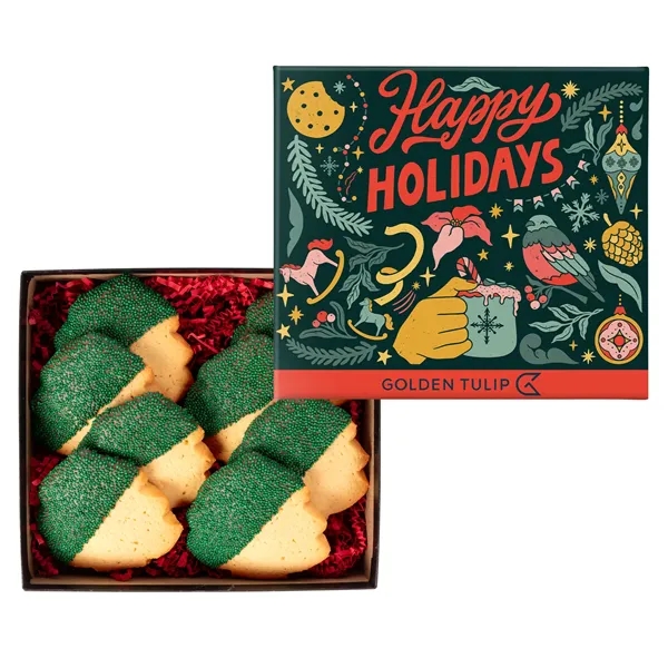 Decadent Christmas Tree Cookies in Gift Box... from ASI 44900 NC Custom (CI/Lanco) / Chocolate Inn