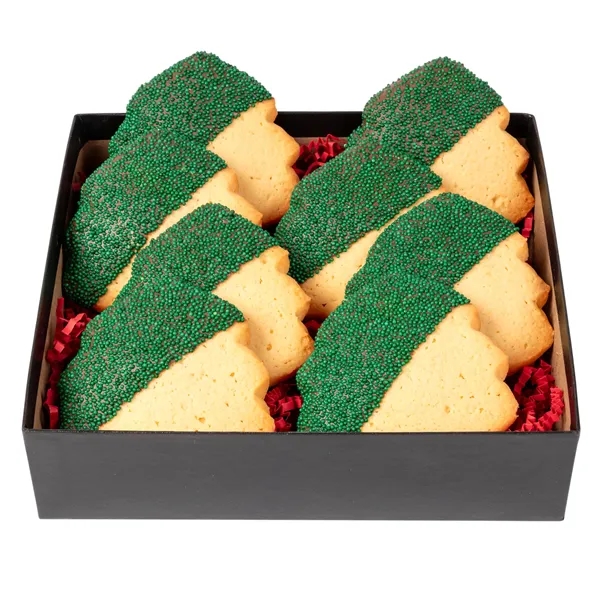 Decadent Christmas Tree Cookies in Gift Box... from ASI 44900 NC Custom (CI/Lanco) / Chocolate Inn