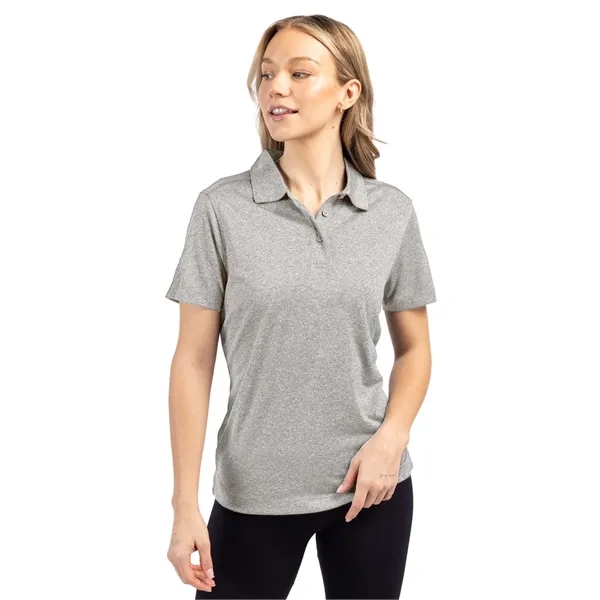 Women's polo with short sleeves, three-button placket, self-fabric neck trim, and... from ASI 47965 Cutter & Buck