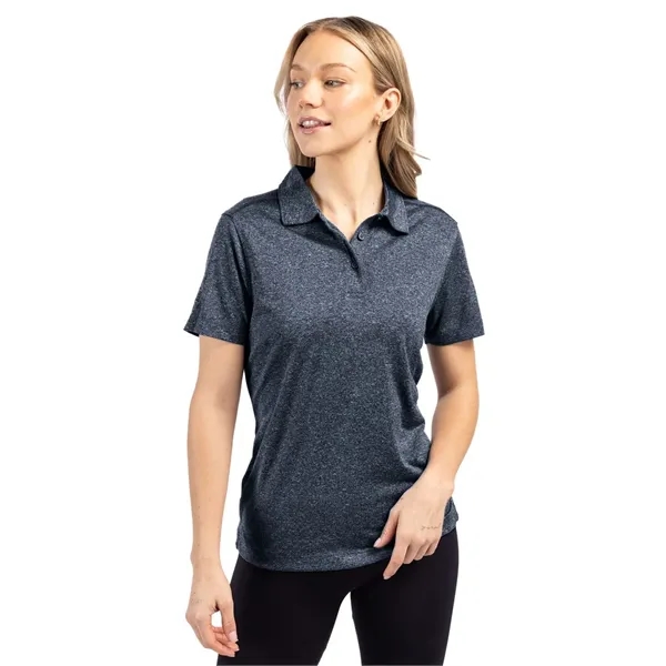 Women's polo with short sleeves, three-button placket, self-fabric neck trim, and... from ASI 47965 Cutter & Buck