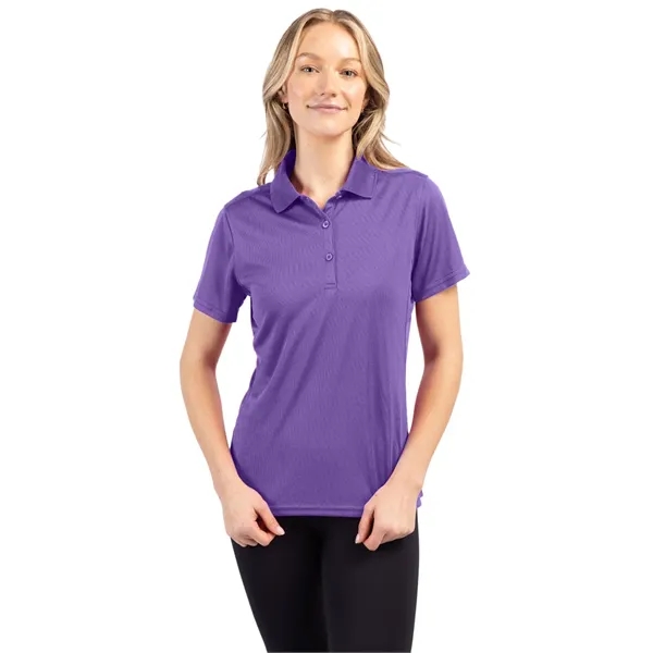 Women's polo with short sleeves, moisture-wicking performance, 3-button placket, and rib-knit... from ASI 47965 Cutter & Buck