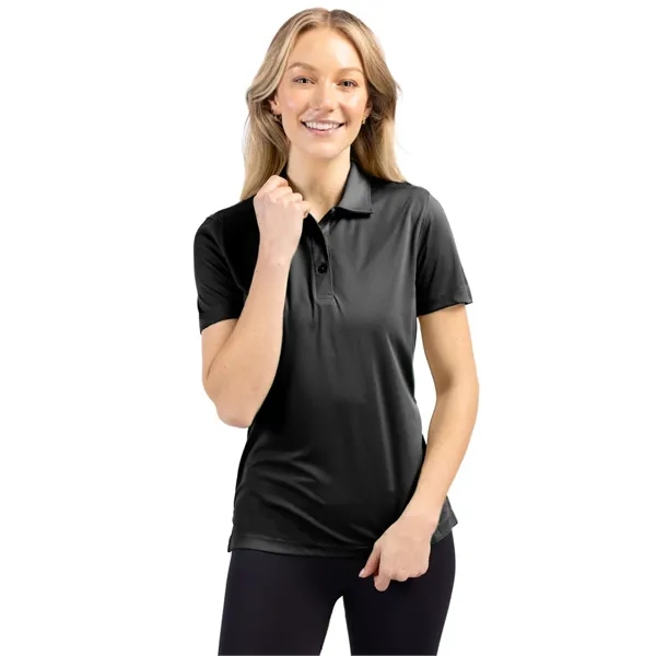 Women's polo with short sleeves, self-fabric collar, and three-button placket.... from ASI 47965 Cutter & Buck