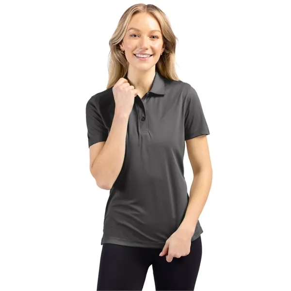 Women's polo with short sleeves, self-fabric collar, and three-button placket.... from ASI 47965 Cutter & Buck