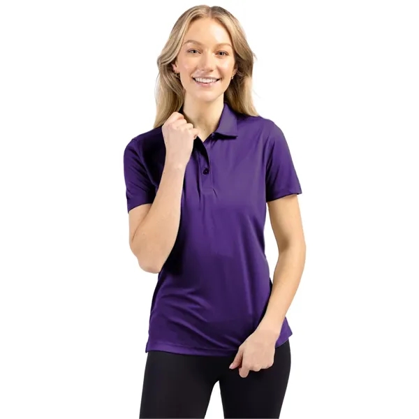 Women's polo with short sleeves, self-fabric collar, and three-button placket.... from ASI 47965 Cutter & Buck