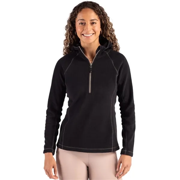 Clique Powder Recycled Fleece Womens Half Zip Hooded Pull...... from ASI 47965 Cutter & Buck