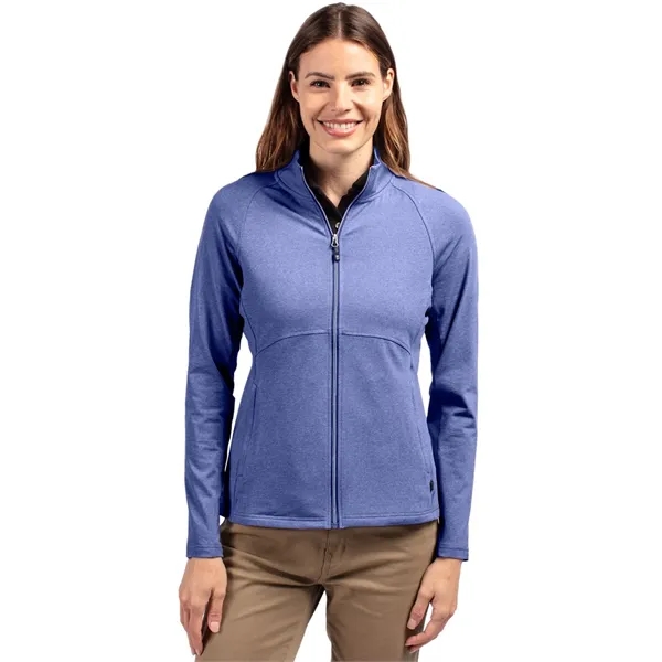 Women's jacket with a full-zip, wind resistance, raglan sleeves, pockets, and... from ASI 47965 Cutter & Buck