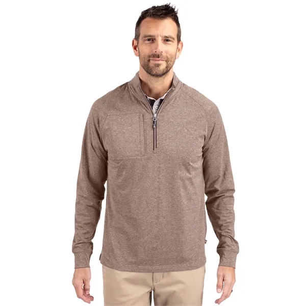 Men's sweatshirt with a quarter-zip, zipper, raglan sleeves, and locker loop.... from ASI 47965 Cutter & Buck