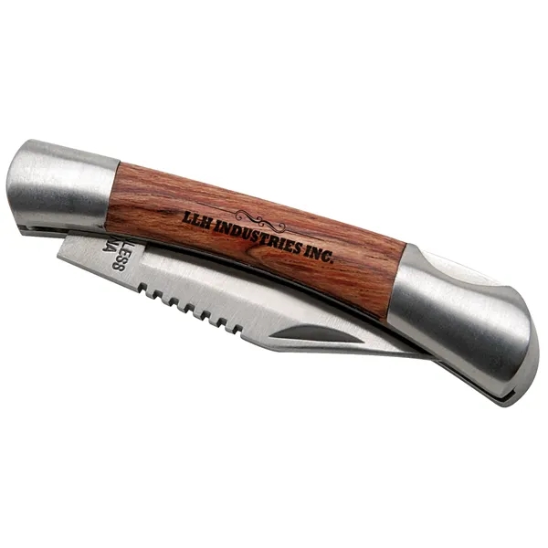 Small Rosewood Pocket Knife - Silver... from ASI 40480 Koozie Group / Norwood