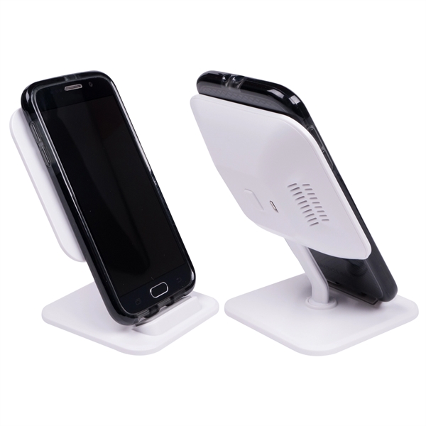 5 Watts. Adjustable, collapsible phone stand. Charges any wireless-enabled device. Detachable... from ASI 62124 iClick, Inc. / iClick®