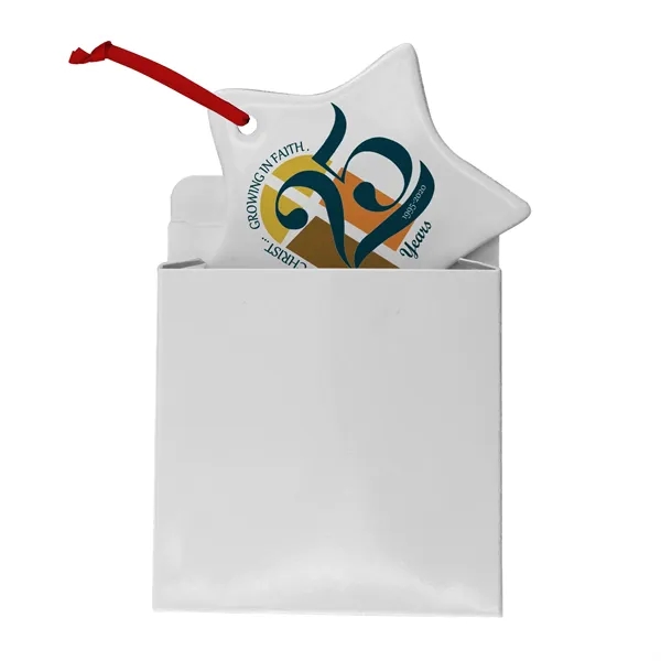 Ceramic star-shaped ornament with string and gift box.... from ASI 52263 EMT